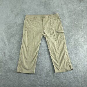 Eddie Bauer Womens Nylon/Spandex Cargo Pants Size 14 Khaki  4613